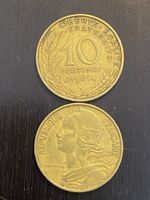 France, RARE 10 cts 1965 Bronze 