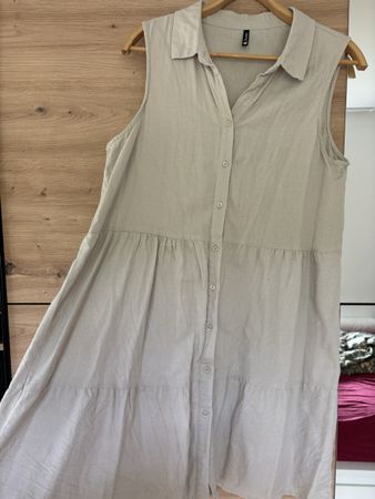 Leinen Kleid beige Grösse L guter Zustand