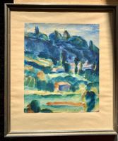 Schönes Aquarell vom Rheintaler Heinrich Herzig (1887-1964)