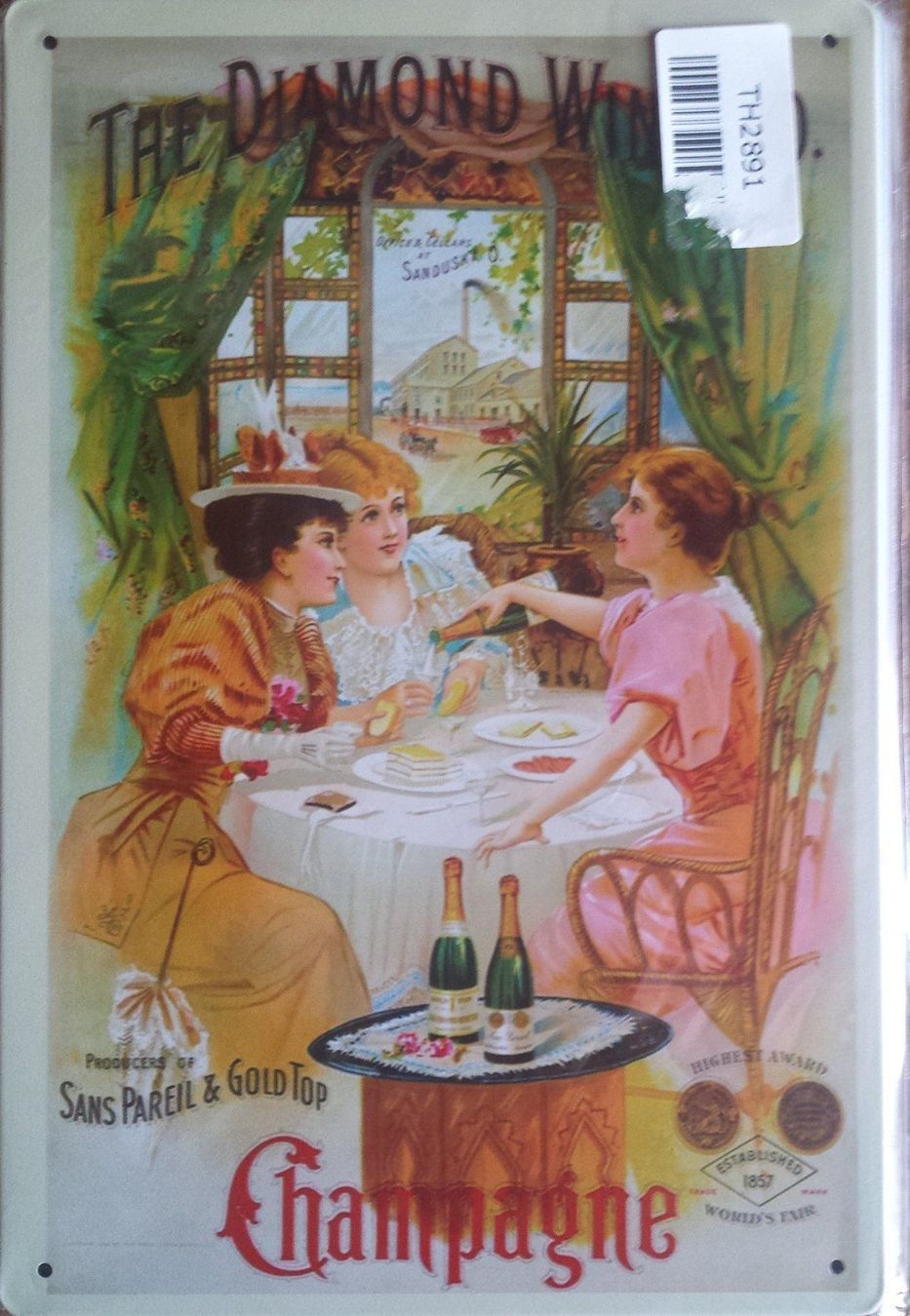 Insegne: NEU/OVP: Champgne Champagner Blechschild – Nuovo e nell'imballaggio originale da Matten b. Interl venduto da alleswasgutist