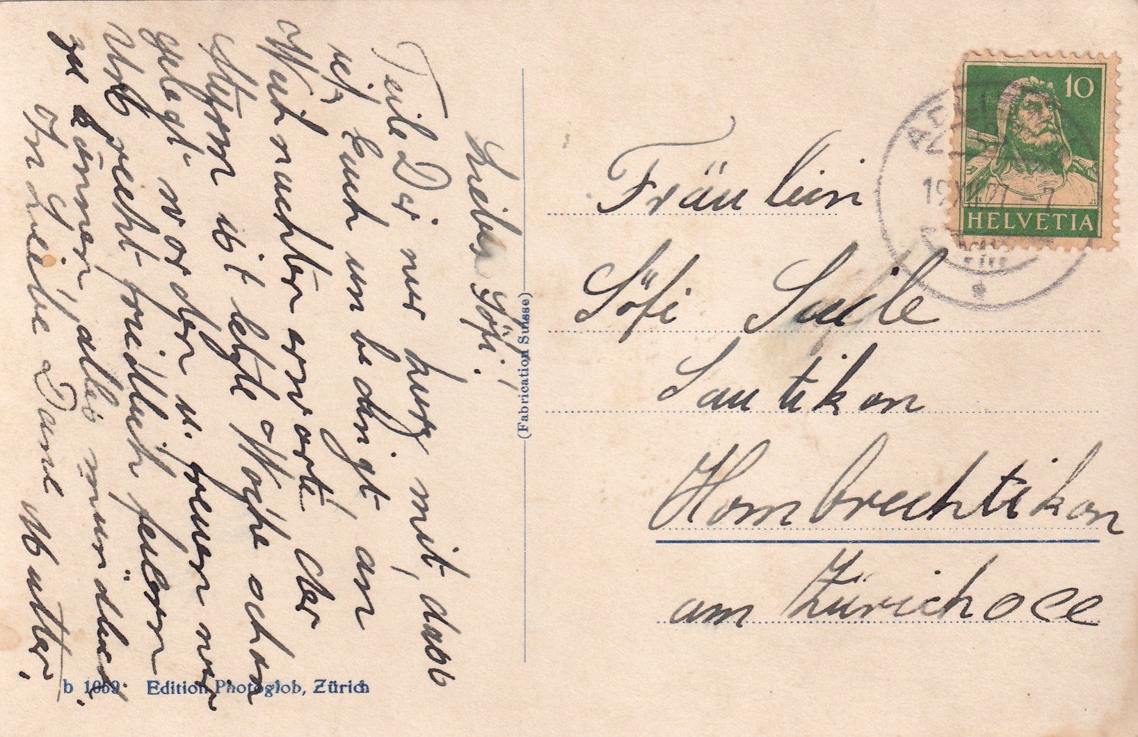 Cartoline postali: Adliswil - Neue Sihlbrücke /ba – Usato da Hombrechtikon venduto da Rudolf07 1