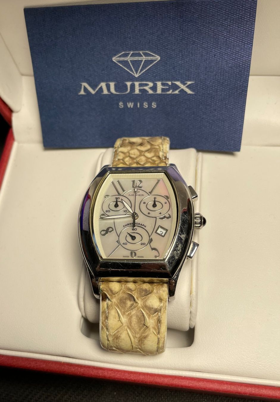 Orologi: Montre Maurex  Chrono - Bracelet en python – Usato da Sugnens venduto da 555madison