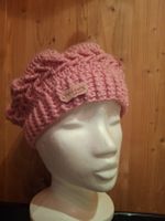 Béret rose fait main au crochet