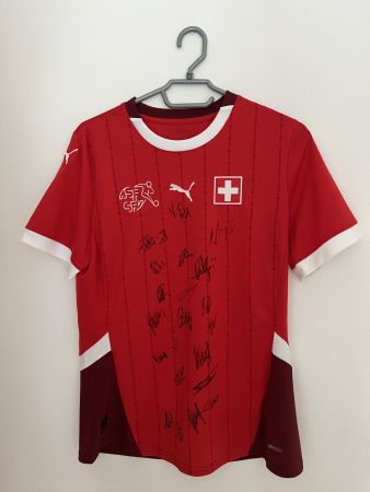 Fussball Trikot Originalunterschrift Schweizer Nati Frauen