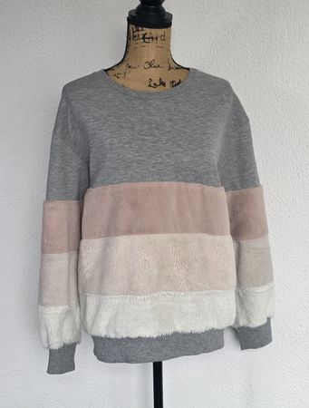 Pep&Co Damen Pullover, Gr. 40, Grau/Rosa, Top Zustand!