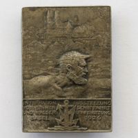 Plakette mit Nadel, BASEL 1926, Wasserkraft, HANS FREI
