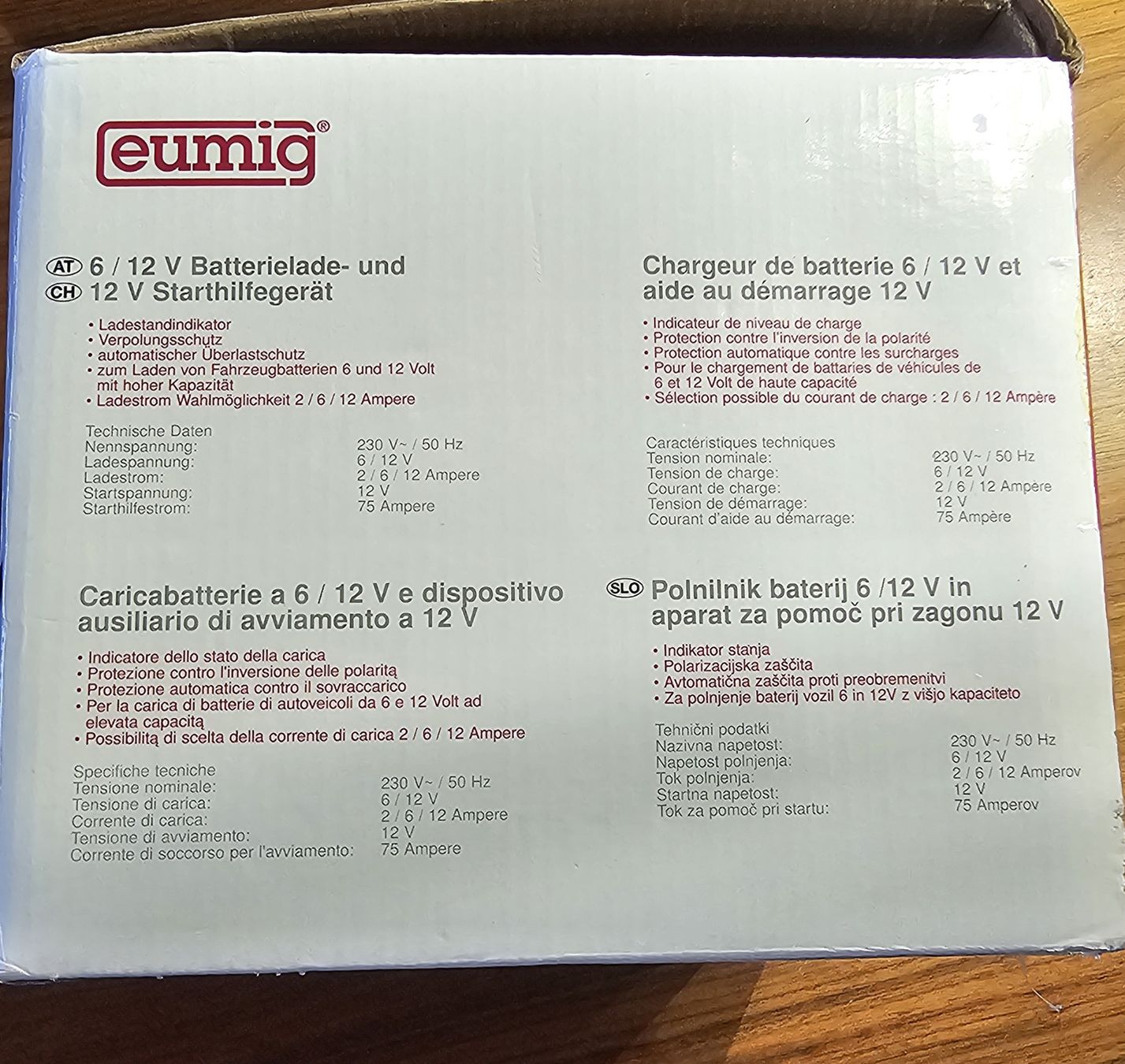 Caricabatterie: Eumig 6/12V Batterieladegerät + Starthilfe – Usato da Freienstein venduto da Mitenand 4