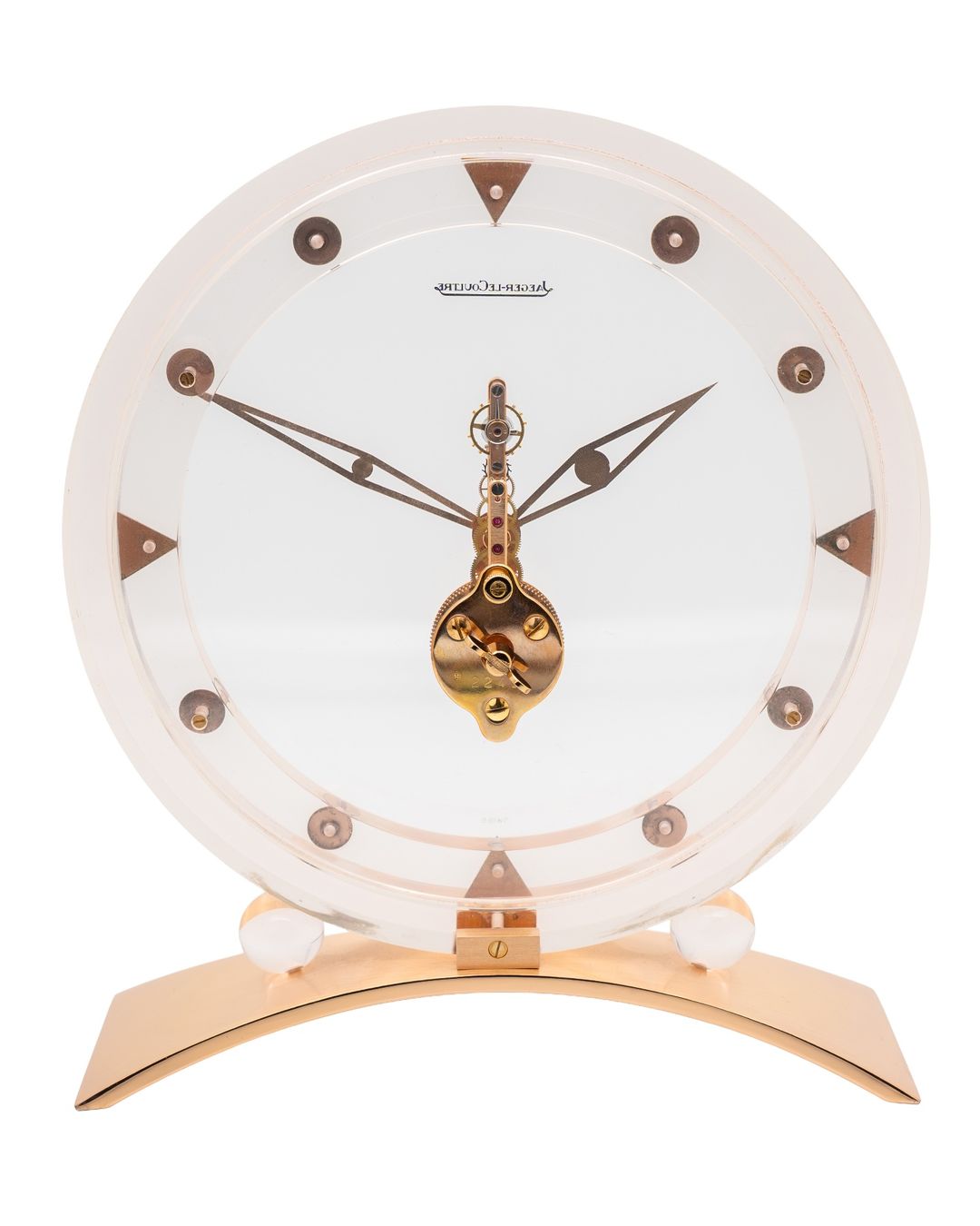 Jaeger-Lecoultre Orologi da terra & Orologi da parete: Jaeger-LeCoultre 8 Days Desk Clock Vintage Plexiglas – Usato da Genève venduto da aspaklariacollection 5