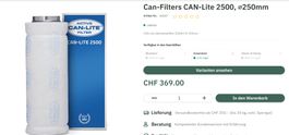 Aktivkohlefilter, Can-Lite (can-Fan) 2500, industriell, GROW