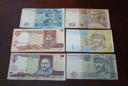Ukraine lot 6 billets
