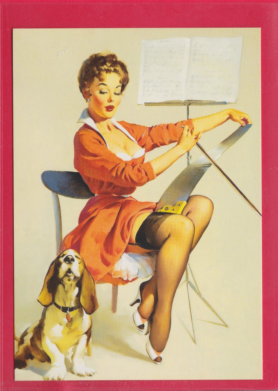 Cartoline postali: PIN UP, NOTENSTÄNDER, GILLETTE ELVGREN – Usato da Oberrieden venduto da Gebirgsstelze
