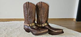 Bottes western Sancho cuir marron pointure 44 état neuf