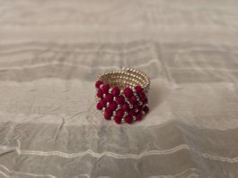Handgemachte Perlen Ring gr 52/53