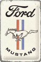 Blechschild 3D-FORD MUSTANG-HORSE&STRIPE