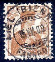HELVETIA BRUSTBILD 12 RP VOLLSTEMPEL BIEL -99