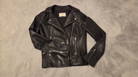 Echtleder Jacke | schwarz | gr. S | tailliert