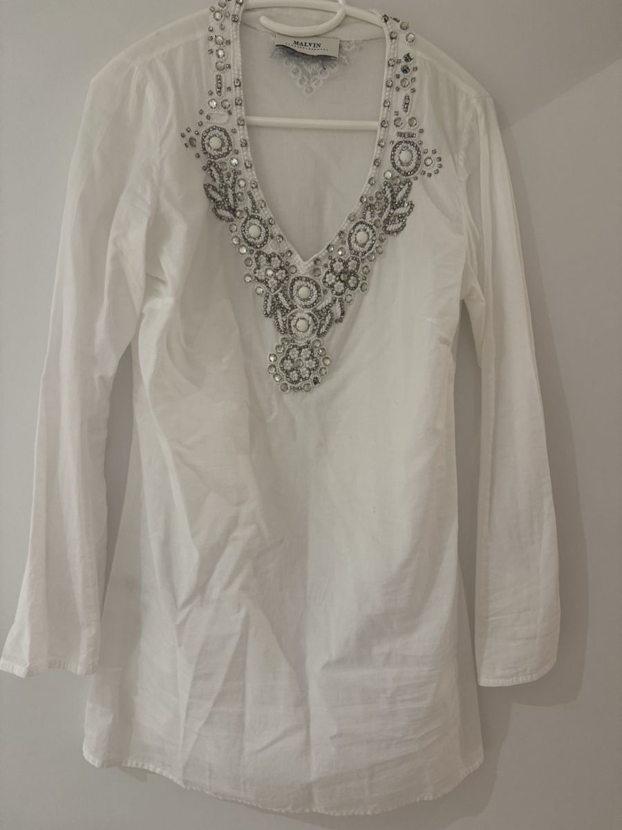 Tuniche: Weisse Bluse MALVIN – Usato da Binz venduto da kratzer01