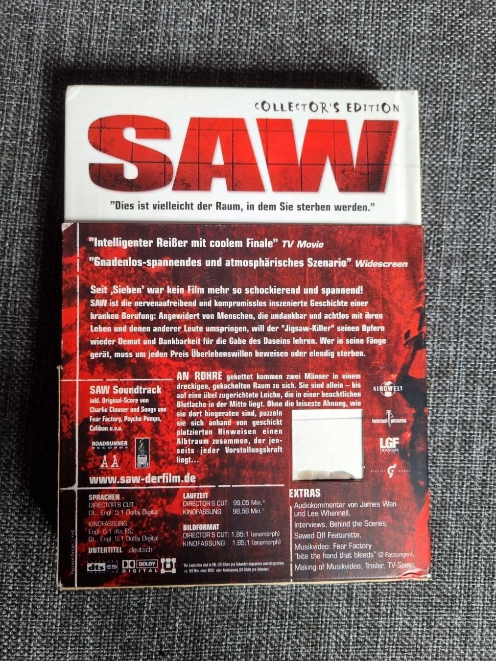 Tutti i DVDs: Saw, DVD Horror Mediabook inkl. OST – Usato da Winterthur venduto da Belzarek 1