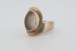 Silber-Ring mit Mondstein 10x15mm Gr.57 925 Silber ///E781