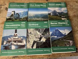 Landeskarten der Schweiz 6 Stk. 1:50000 Konvolut