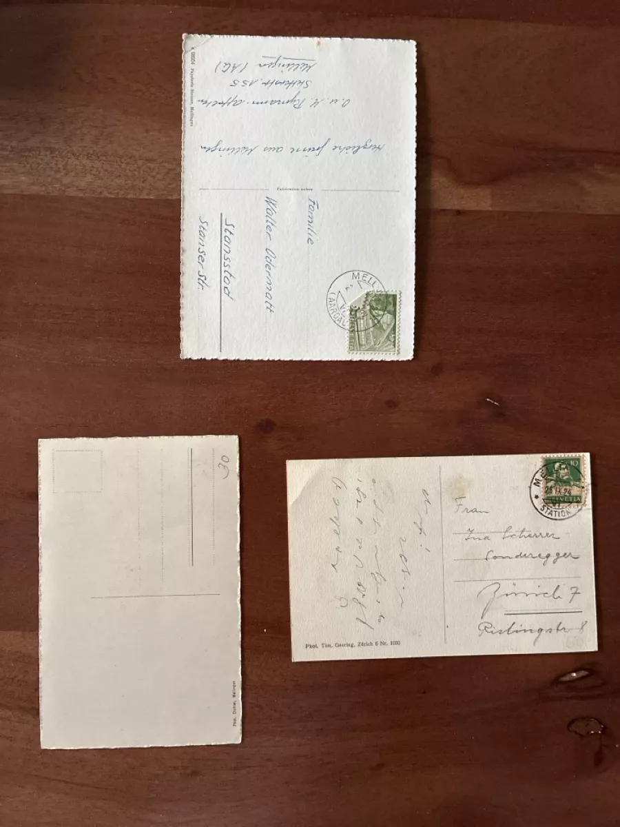Cartoline postali: 6 Ansichtskarten Schweiz von Mellingen AG – Usato da Oftringen venduto da Cla.vD.74 3