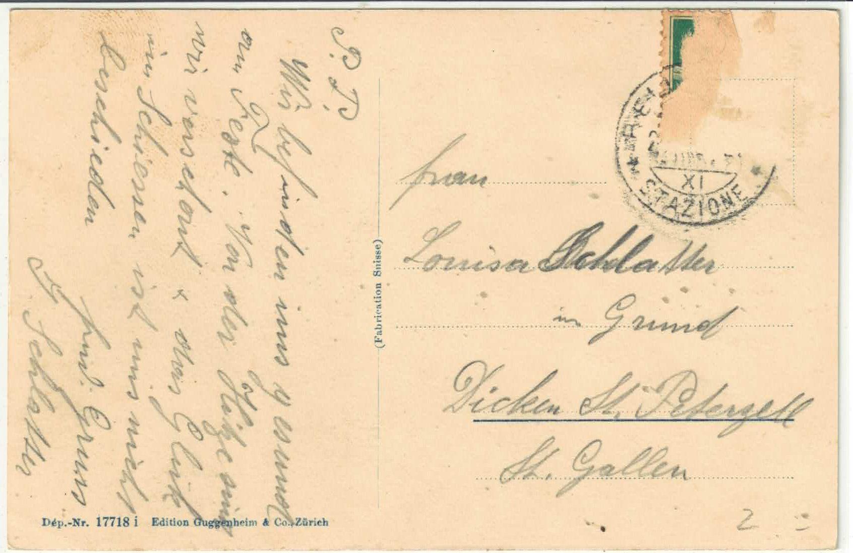Cartoline postali: Bellinzona - Castello Uri – Usato da Ettingen venduto da Kartenplanet 1