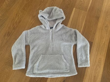 Hoddie Fleece Pullover grau glitter Gr. 140 (9-10)