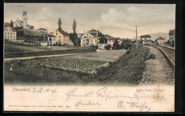 Cartes postales: AK Männedorf, Zeller'sche Anstalt, 1904 – D'occasion à Berlin par bartko-reher