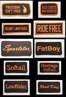 RARE LOT 10 BIKER HARLEY ROCKER PATCH NEW OLD STOCK