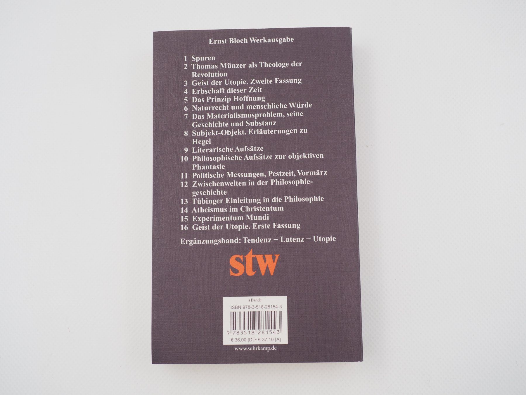 Libri: Ernst Bloch: Das Prinzip Hoffnung (26070841) – Nuovo (secondo la descrizione) da Zürich venduto da fundsachenverkauf 2