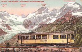 Ober Engadin berninabahn mit berninagruppe Rhätische Bahn