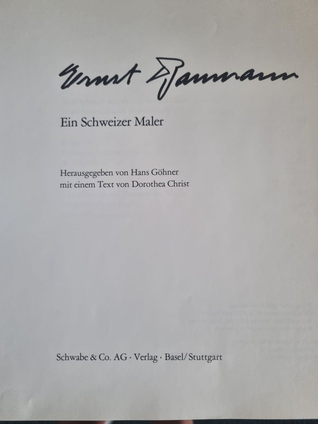 Libri: Ernst Baumann - Ein Schweizer Maler, Kunstbuch Basel – Usato da Lenzburg venduto da freedomky 1