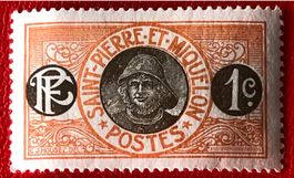 Saint-Pierre und Miquelon Französisch Kolonien umgestempelt
