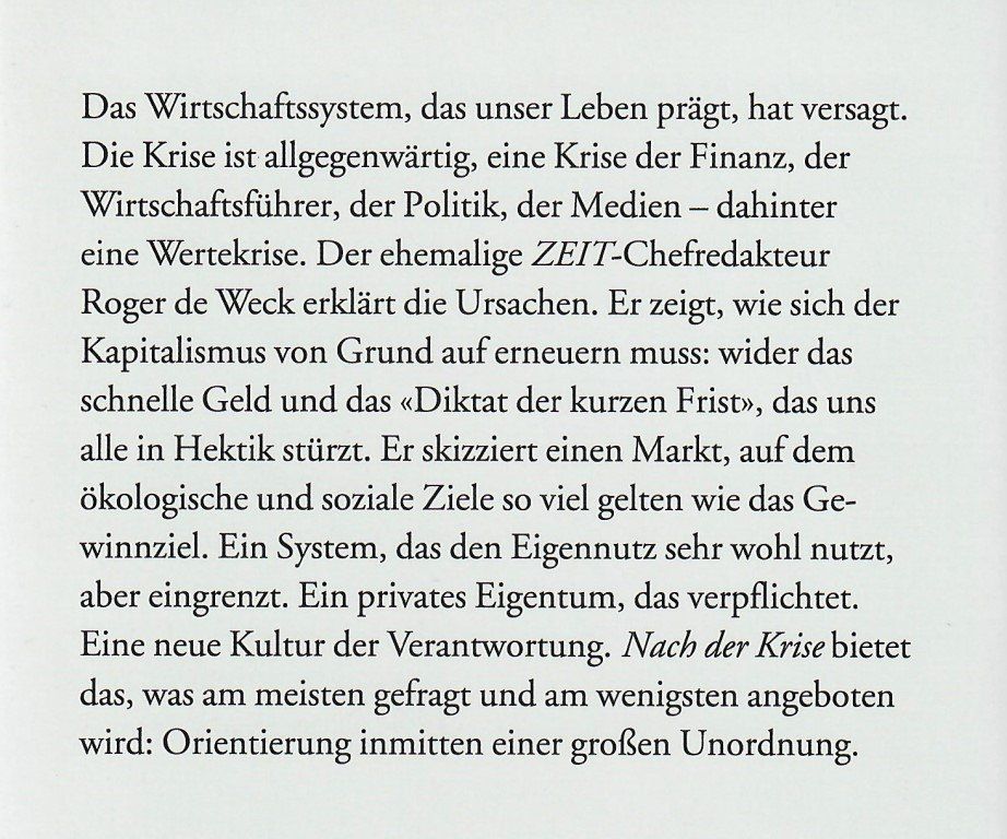 Libri: Nach der Krise – Nuovo e nell'imballaggio originale da Mauren venduto da Yeelen 3
