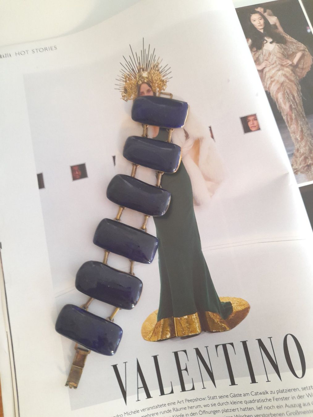 Bracciali & Braccialetti: Emaille-Armband . blau . – Usato da Leuggelbach venduto da schmetterlings-fee