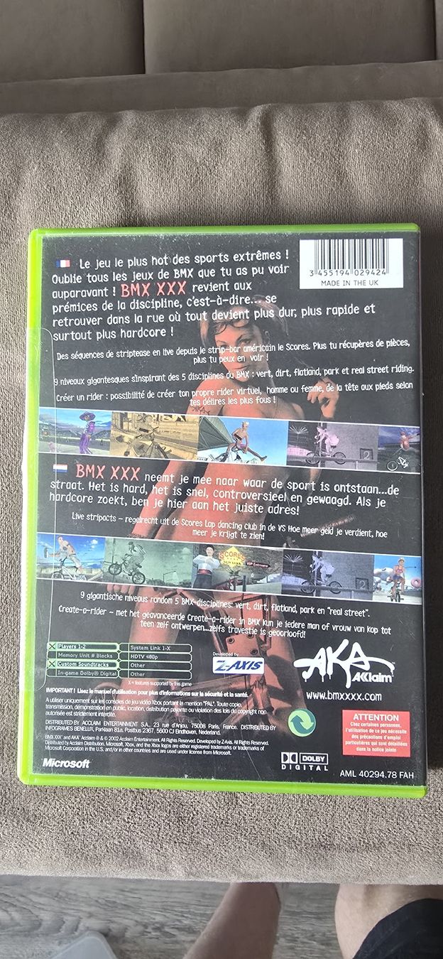 Microsoft Jeux: BMX XXX Xbox  – D'occasion à Le Noirmont par desoto55 1