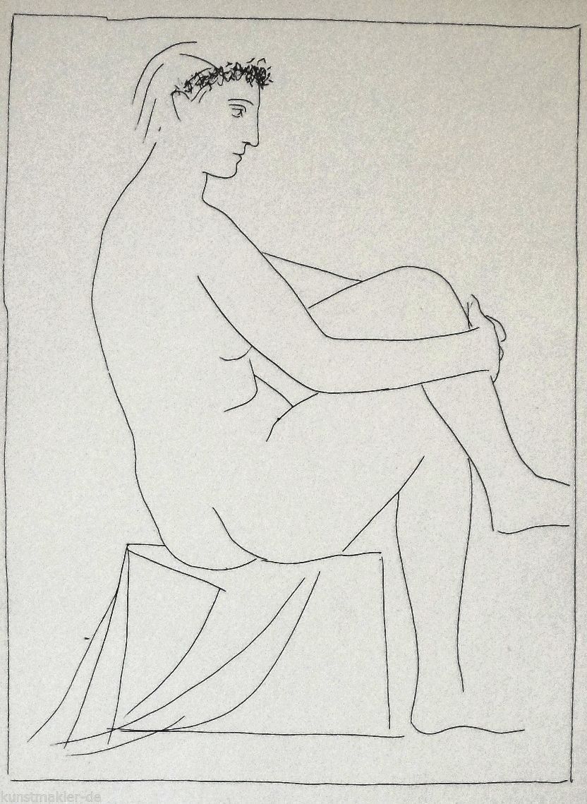 Grafiken & Lithographien: PABLO PICASSO  "Femme nue couronnee ..." – Gebraucht aus Nennigkofen von Sommersonnen