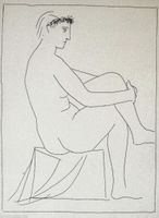 PABLO PICASSO  "Femme nue couronnee ..."