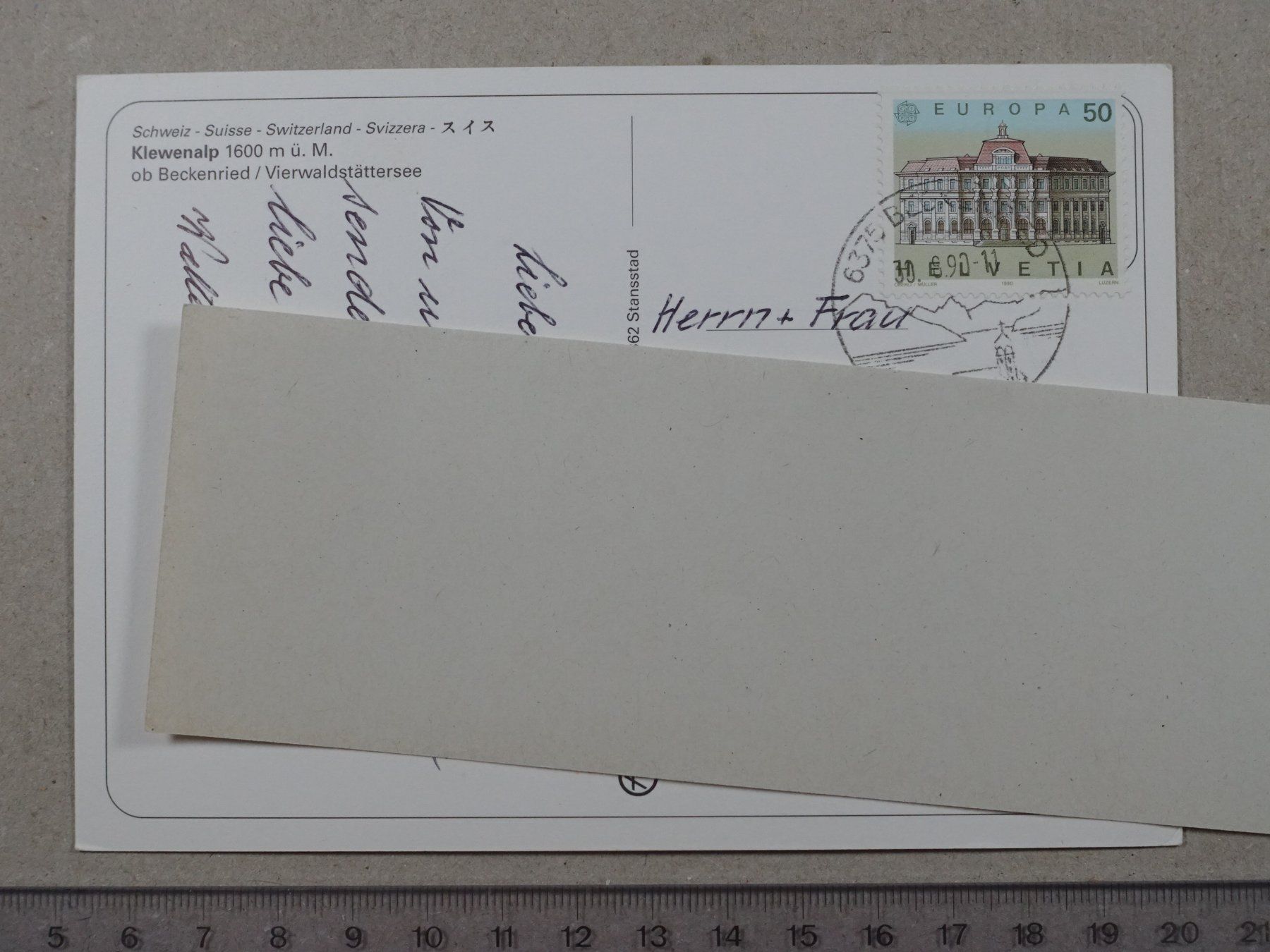 Cartoline postali: Klewenalp, 1990 – Usato da Lenzburg venduto da fh1 1