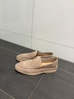 Damen Mokassins Wildleder beige Grösse 40