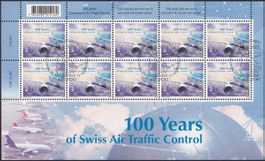 2022, Nr.1921 Zierbogen (Flugsicherung) mit ET-Stempel.