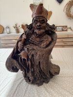 Einzigartige antike Wurzelholzfigur, Waldgeist, geschnitzt
