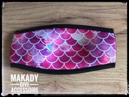 Tauchen Neopren Maskenband Haarschutz Pink Schuppen Nr.218🔻
