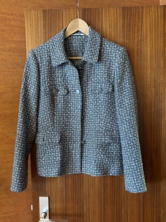 Damen Blazer Tweed Optik grau wie neu