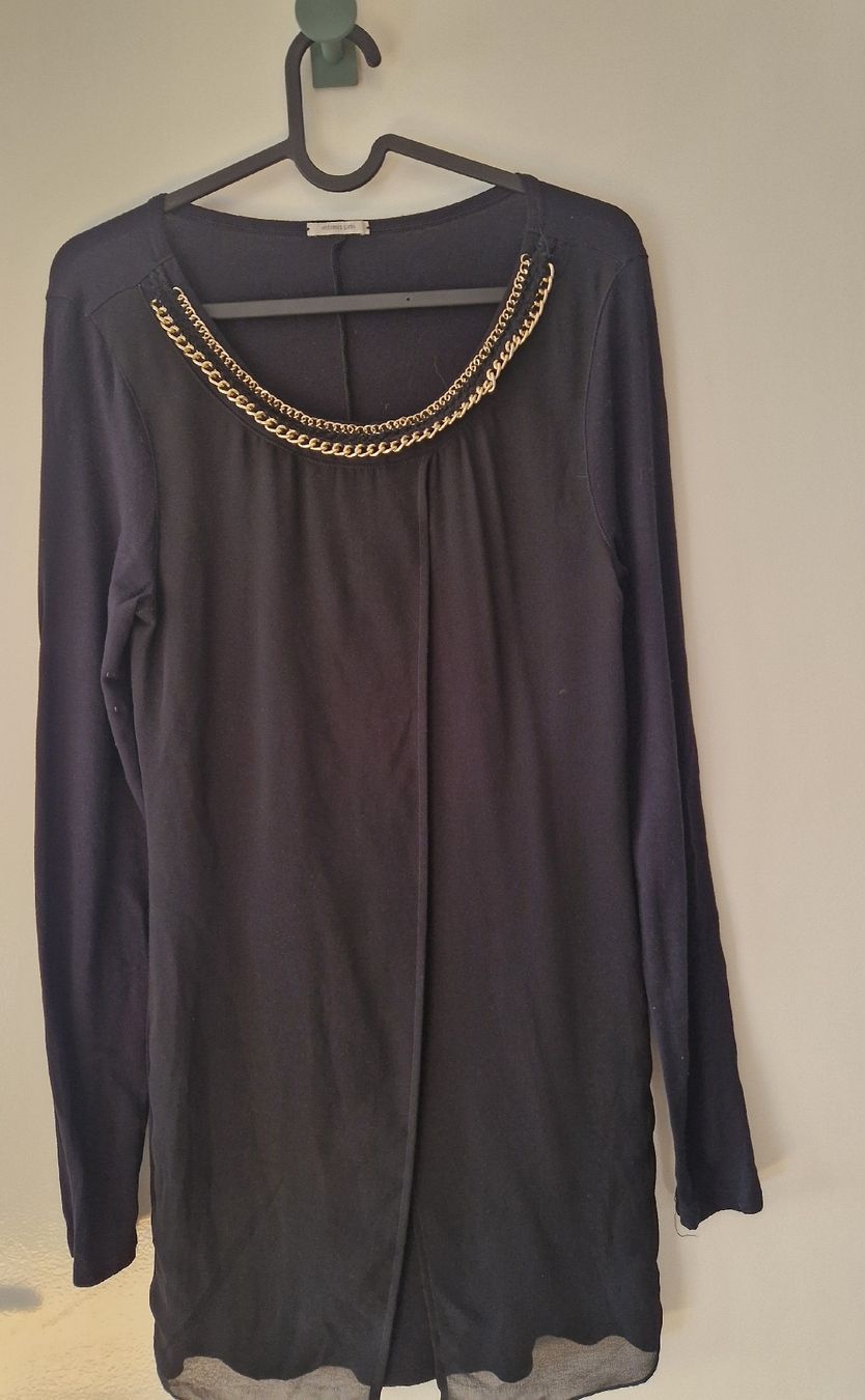 Tuniche: Schwarze Bluse mit Goldkette, Grösse S – Usato da Zürich venduto da SunFlower_14