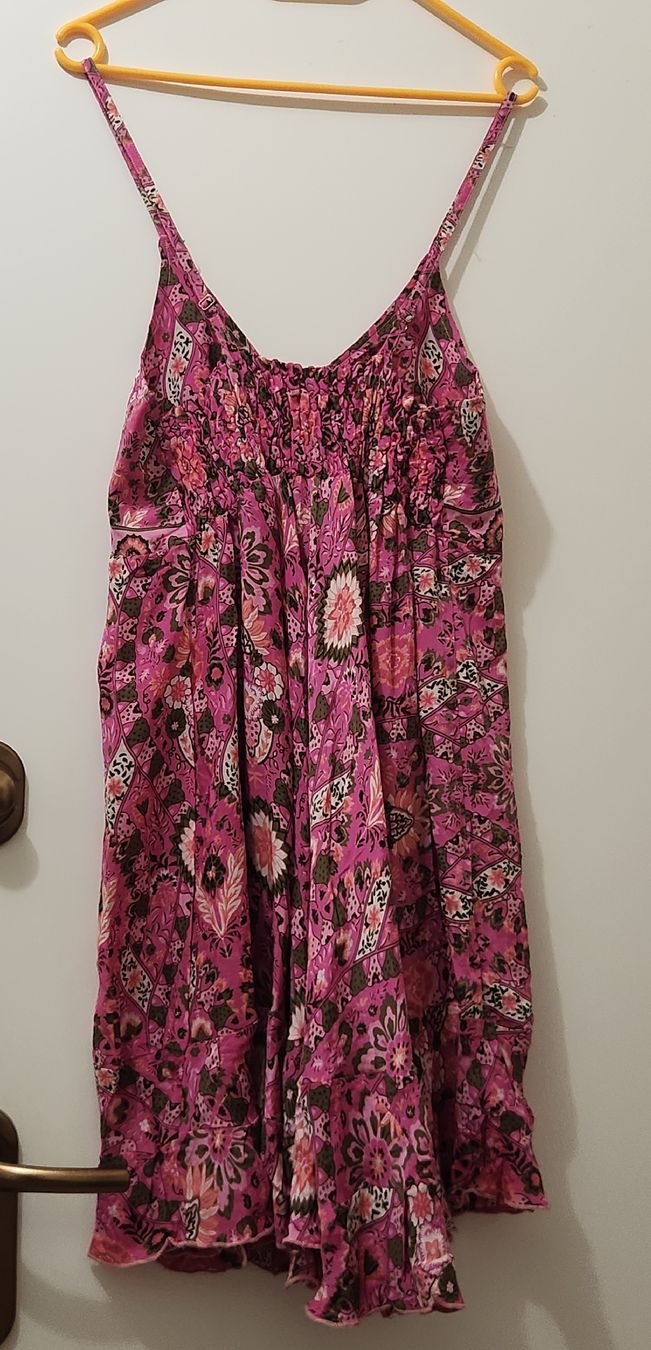 Kleider: Robe  rose imprimée   soie melangée S/M – Gebraucht aus Niedergösgen von Eva2410 1