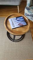 Design Beistelltische Holz & Metall (2er Set)