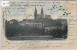 Gruss aus Basel - Pfalz mit Münster 1901