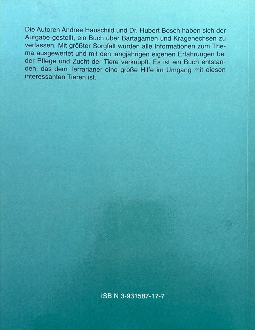 Libri: Bartgamen und Kragenechsen – Usato da Sarnen venduto da Livres 1