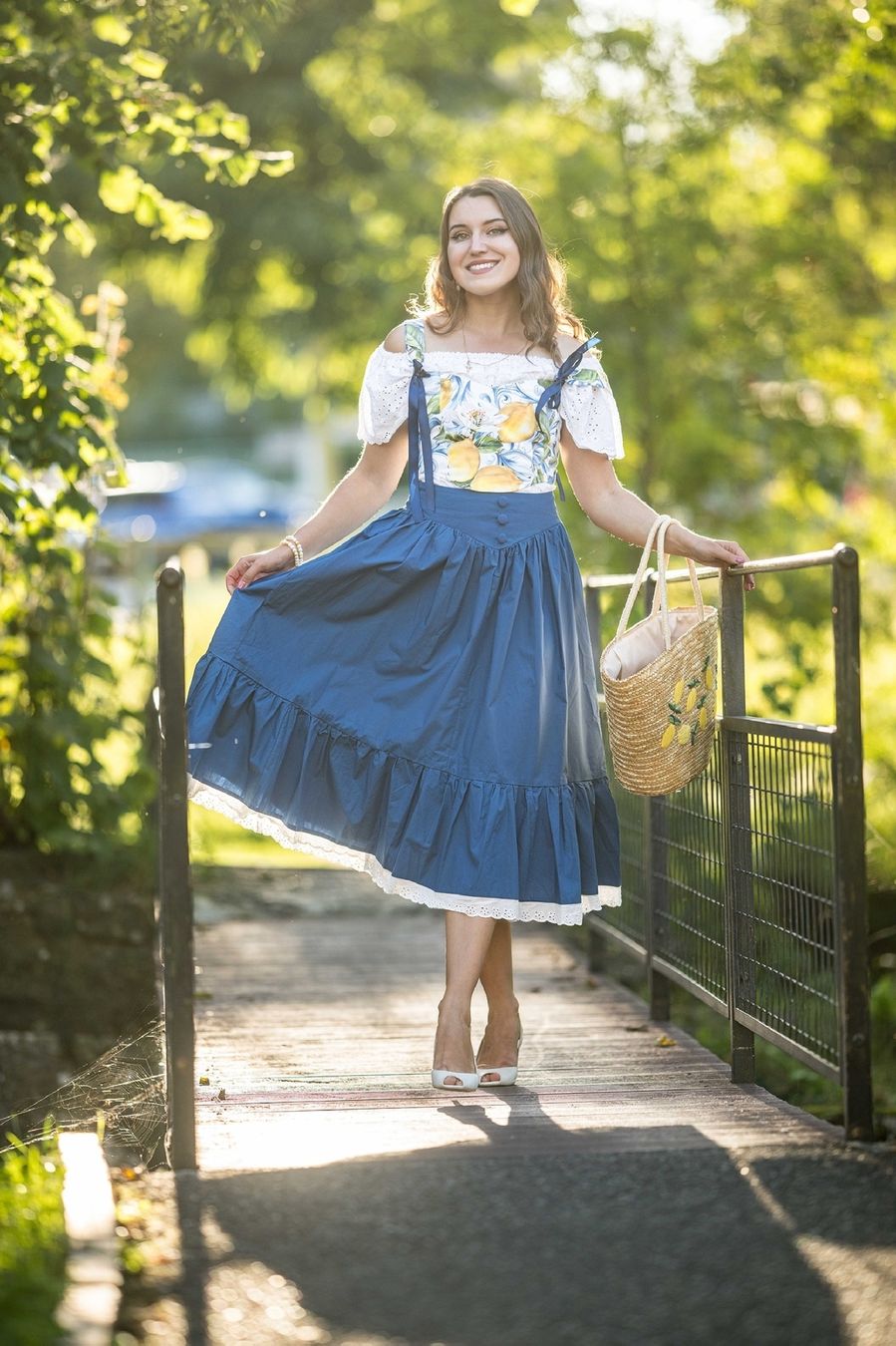 Röcke: wunderschöner blauer Rock retro vintage Style S – Gebraucht aus Mägenwil von VintageGirly 1